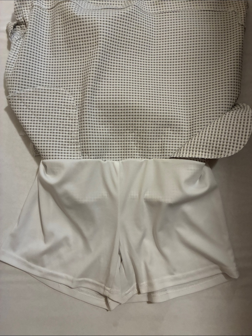 Classic Black-and-White Check Pencil Skort - Picture 2 of 7